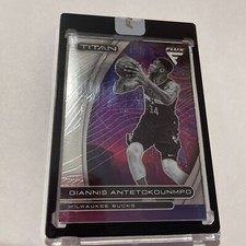 2020-21 Panini Flux Giannis Antetokounmpo #11 ENCASED TITAN SP Bucks RARE 📈🔥