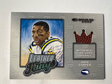 2002 Donruss Leather Kings #LK10 Cris Carter #'d 78/250 Vikings