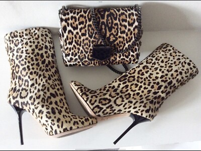 Jimmy Choo Leopard Short Booties size