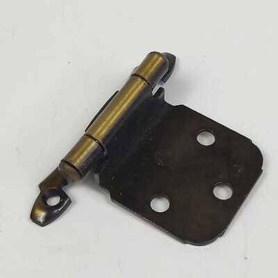 Pair Amerock Variable Overlay Hinges Self-Closing BP7929-AE Antique English