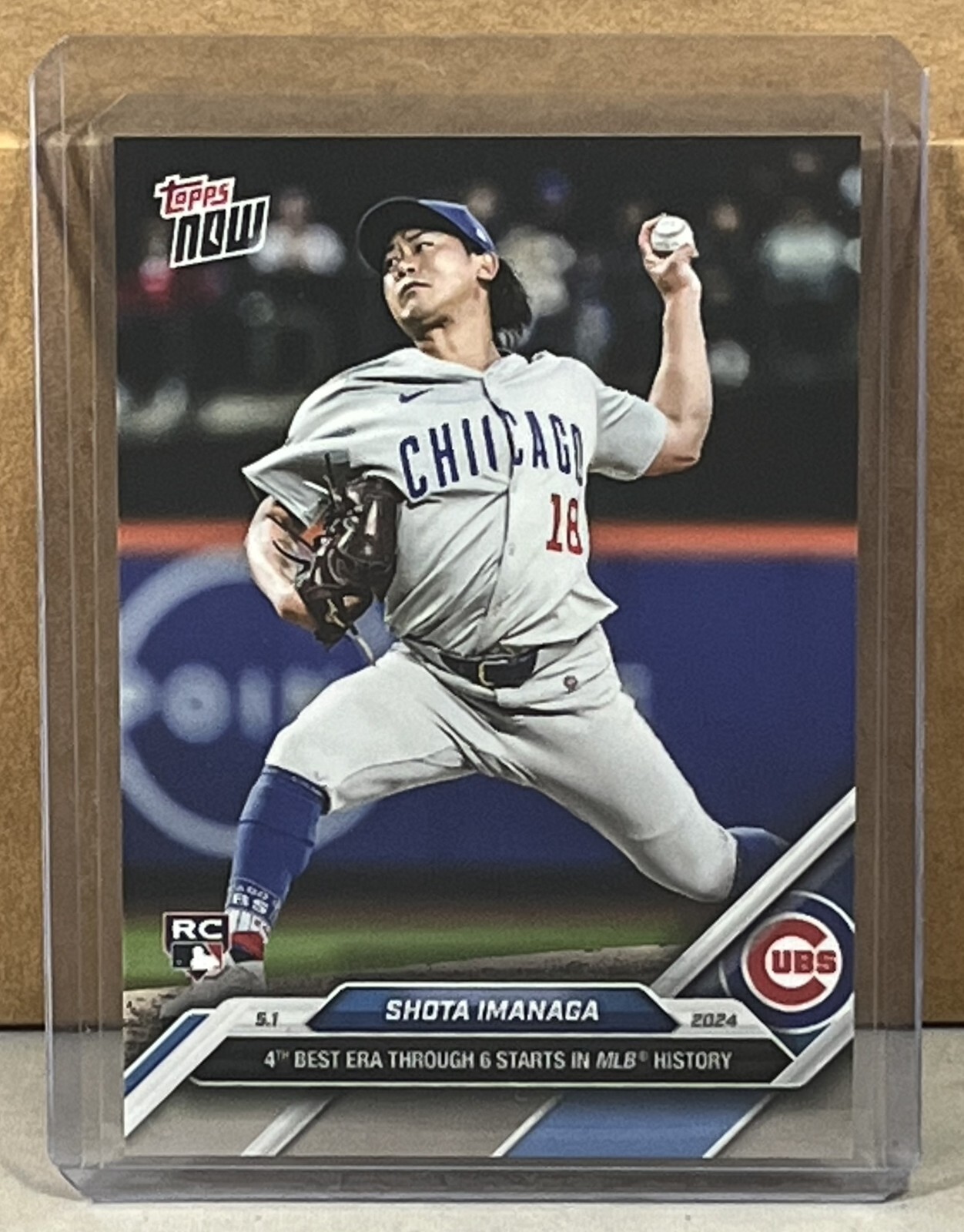 2024 TOPPS NOW #147 SHOTA IMANAGA CHICAGO CUBS ROOKIE 4th best ERA thru 6 starts