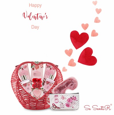 14Pc Premium Spa Gift Baskets - Valentines Day Gifts Girlfriend Wife - Bath Body