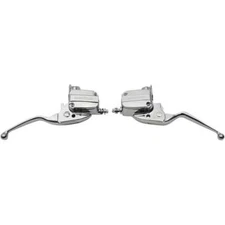 Drag Specialties Chrome Hydraulic Brake Clutch Handlebar Control Kit Harley 14-