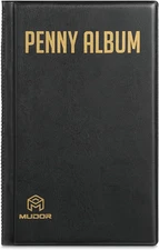 MUDOR Pressed Penny Collecting Book Album, Penny Collection Book Holds 160 Coins