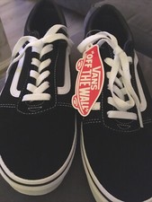 Vans Ward Youth 7 Unisex Women 8.5 Black And White New