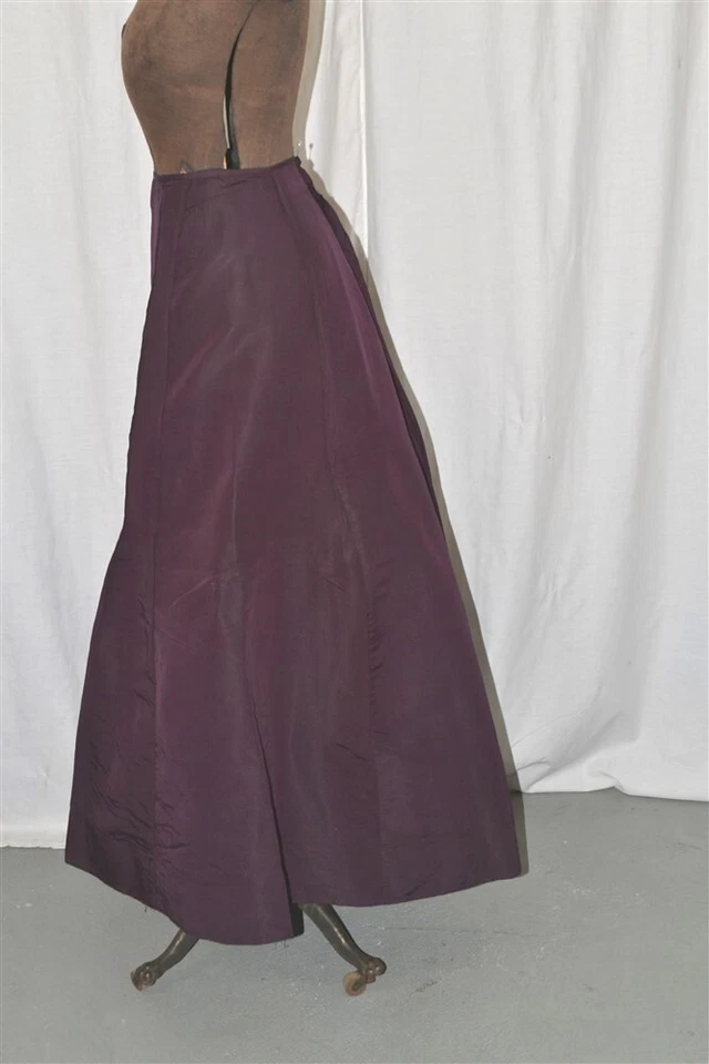 falda antigua tafetán púrpura berenjena victoriana eduardiana wst 24 original 1890 Foto 4 de 4