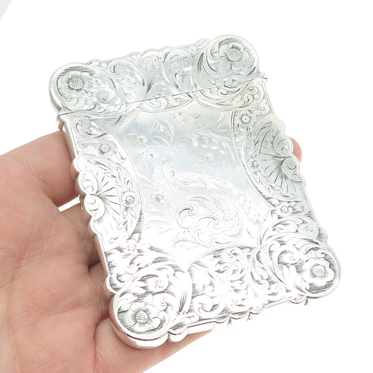 925 Sterling Silver Antique Victorian Engraved Fl… - image 2