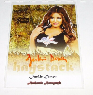 2015 Benchwarmer JACKIE DAWN Daizy Dukez #25 HAYSTACK Orange Autograph
