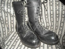 VTG MEN 8 NOS TALL BLACK LINESMAN LOGGER MOTORCYCLE BIKER ENGINEER LINEMAN BOOTS