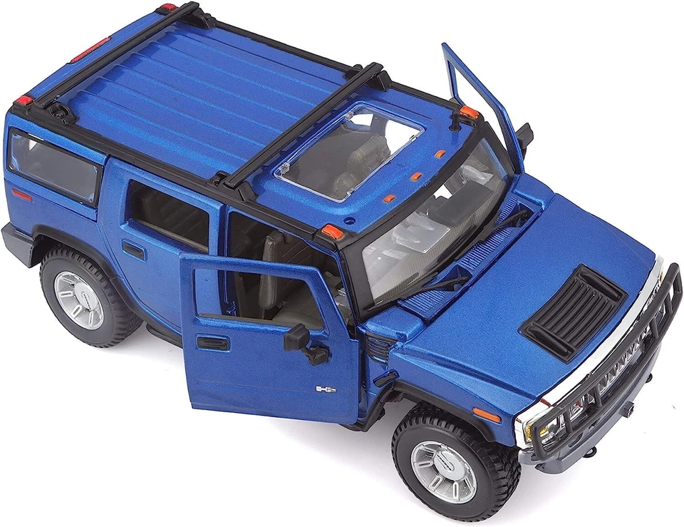 2003 Hummer H2 SUV Modellino Auto Metallo Maisto Special Edition Scala 1:27 - Immagine 3 di 4