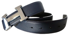 NEW belt D  H reversible belt midnight blue incl. buckle women  men