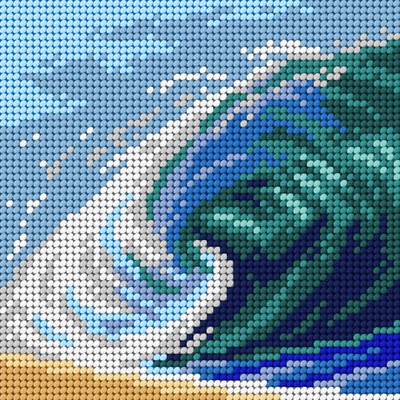 Orchidea Gobelin canvas for halfstitch without yarn Wave 3535D