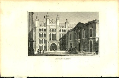 Stahlstich Stich - 1834 - London : Das Rathaus
