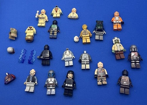 Lego Star Wars Minifigures Lot Of 17-Parts- Pieces- Incomplete- Glow Head- C-3PO