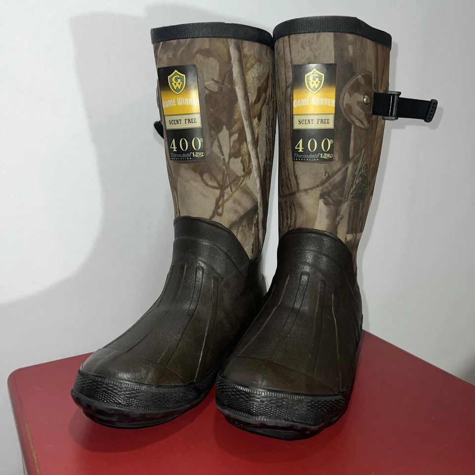 Academy Game Winner Scent Free 400g Thinsulate Ultra  Insulation Camo Boots SzY2 - Image 4 of 4