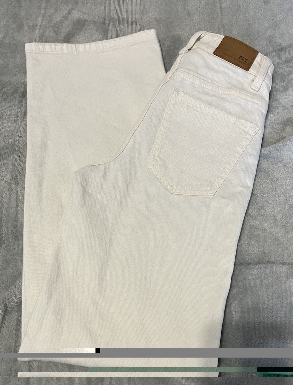 BKE Billie 5 Pocket Slim Fit High Rise Wide Leg White Jeans sz 22x32 Womens