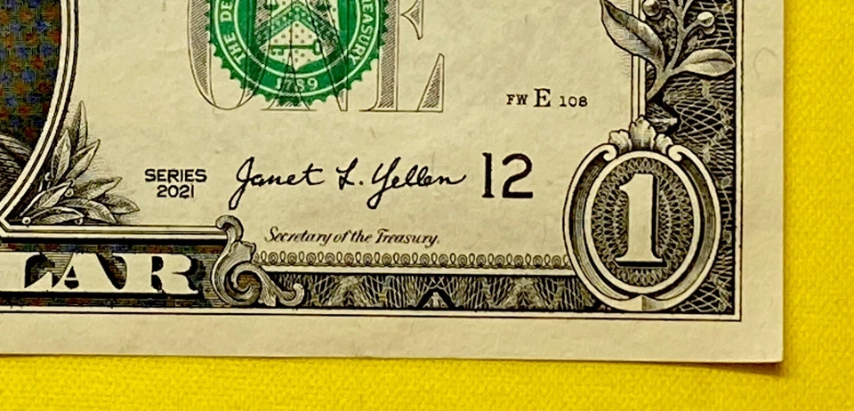 1972 31 August Birthday Note 19723108 Fancy Serial Number 0ne Dollar Bill 2021 - Image 4 of 4