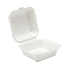 White Compostable Bagasse Burger Box 15cm - Pack of 25