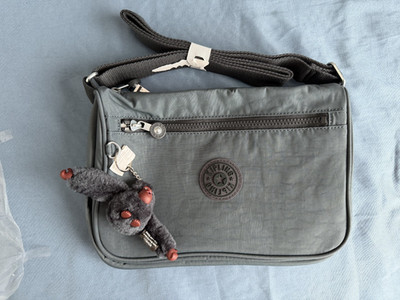 Kipling Callie Crossbody Bag Gray Nocturnal Grey Nylon Travel Everyday Purse NEW