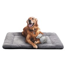 Cozy Dog Bed Crate Pad for Medium/Large Dogs - Washable, Anti-Slip, 42" Gray Mat