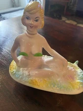 Vintage Risqué Lady In A Bath Decanter 