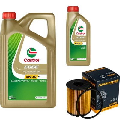 Inspektionspaket Castrol EDGE 5W-30 M Engine 6L für Opel Combo Tour 1.4
