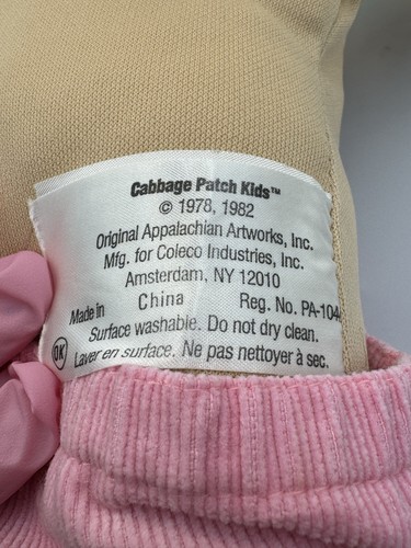 Vintage 1983 #36 testa stampo cavolo toppa bionda ragazza rosa vestito calze scarpe - Foto 8 di 24