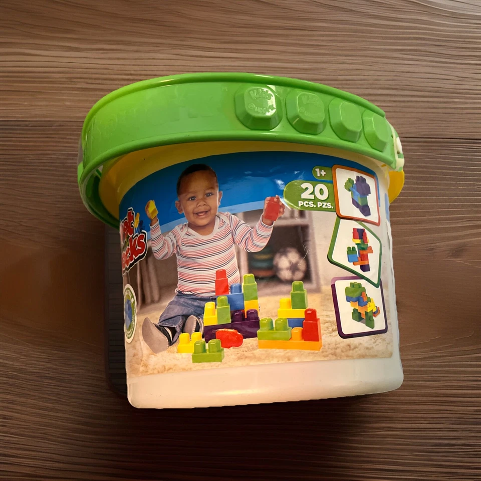 AMLOID,KIDS @ WORK,BUCKET OF BLOCKS,20 BIG BUILDING BLOCKS,6 COLORS,KIDS 1+, NEW - Image 2 of 3