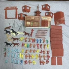 Marx Sears Heritage Fort Apache Play Set Fort Complex w / Tin Litho Building