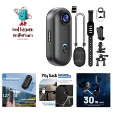 4K Mini WiFi Action Camera 128GB Thumb POV Portable Body Cam Wearable Video R...