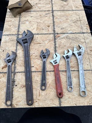 Crescent Adjustable Wrench Set 5pc Heavy Duty Forged Crestoloy Steel 4-12in