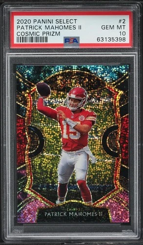 2020 Panini Select Concourse Patrick Mahomes Cosmic Chiefs PSA 10 CHASER PACK*