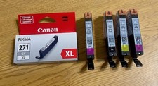 NEW CANON 271 271XL GY M BK Y GRAY BLACK MAGENTA YELLOW INK CARTRIDGES GENUINE