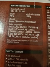 Noctua NH-D15 Premium CPU Cooler with NF-A15 x 2 PWM Retail Cooling Fans