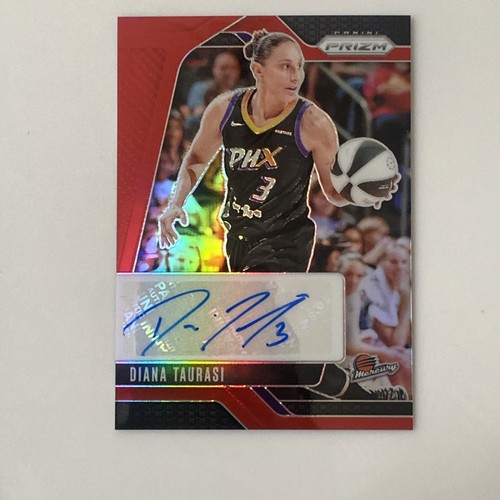 DIANA TAURASI 2024 PANINI PRIZM WNBA RED PRIZM SIGNATURES AUTO SP #/99