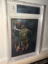 1996-97 Topps Finest  #74 KOBE BRYANT ROOKIE RC BGS 8 NM-MT Lakers HOF Card. rookie card picture