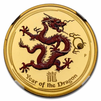 2012-P AUS 1 oz Gold Colorized Year of the Dragon PF-70 NGC | eBay
