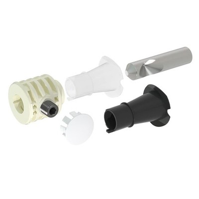 Fischer 9B verdeckte WC Bidet Befestigung Zugang unten 2 Geräte weiß schwarz