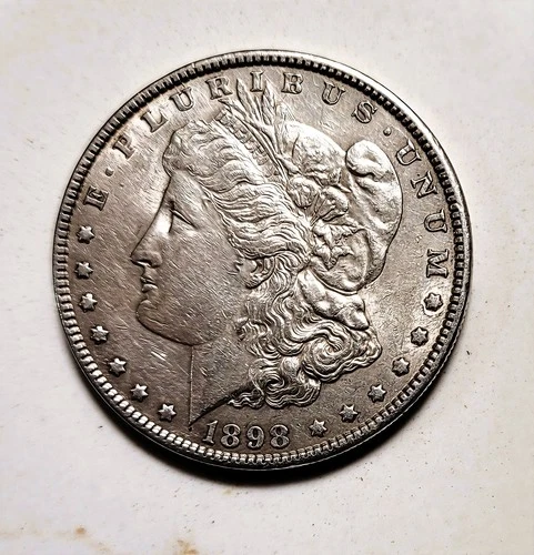 1898 P Morgan Silver Dollar AU+
