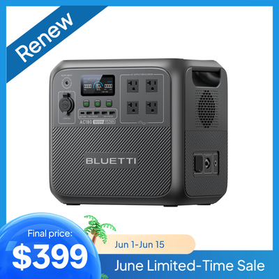 BLUETTI AC180 1800W 1152Wh Portable Power Station Solar Generator