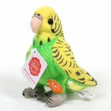 Teddy Hermann Green Budgie Plush Soft Toy Bird Children's Gift Nature 94158 BNWT