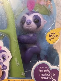 Fingerlings Interactive Purple Baby Sloth Pet Marge, 40+ Sounds, Child Gift