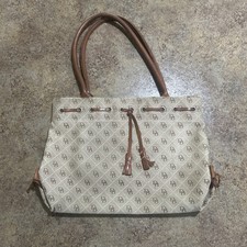 Vintage Dooney and Bourke Signature Logo Handbag Purse Made In USA Brown Tan
