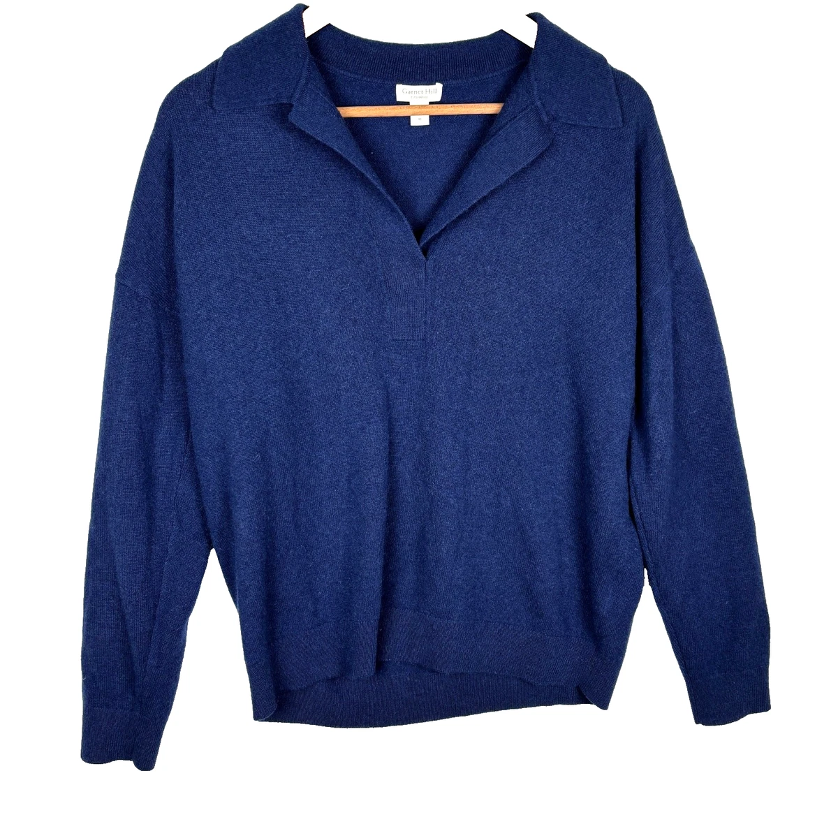 Sweat à Capuche Fille Garnet Hill – Bleu – Manches Longues Col V – Taille XL (14)