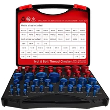 Thread Checker, 52 Pcs of Nut and Bolt Thread Inspector, Standard and Metric ...