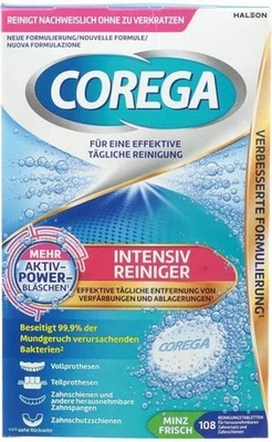 Corega Tabs Intensiv Zahn Prothesenreiniger 108 Stück Gebissreiniger---Top Preis - Bild 1 von 2