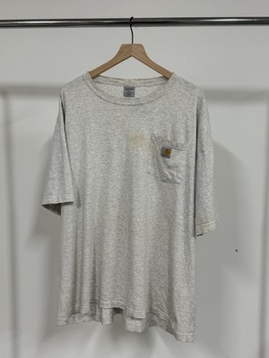 Vintage Carhartt Pocket Tee Grey XL Distressed Stain
