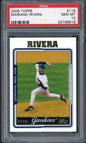 2005 TOPPS #118 MARIANO RIVERA YANKEES PSA 10 GEM MINT 562547 (KYCARDS)