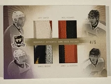The Cup 2009-10 Briere Richards Carter JVR Quad Patch - Flyers 4/5 CF-BRCV