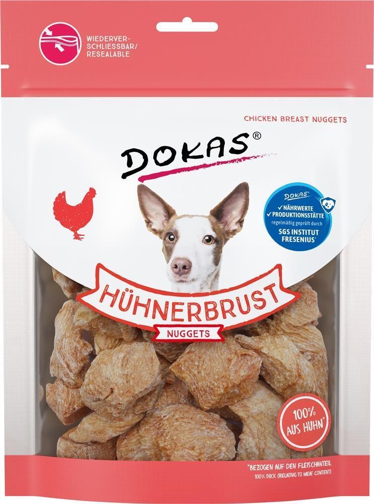 DOKAS - Hühnerbrust Nuggets Hundeleckerli 1er Pack (1x110g)